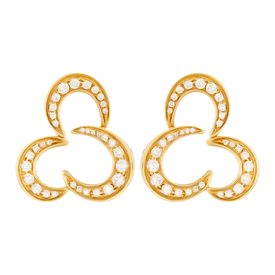 IO SI 18K Rose Gold Diamond Earrings