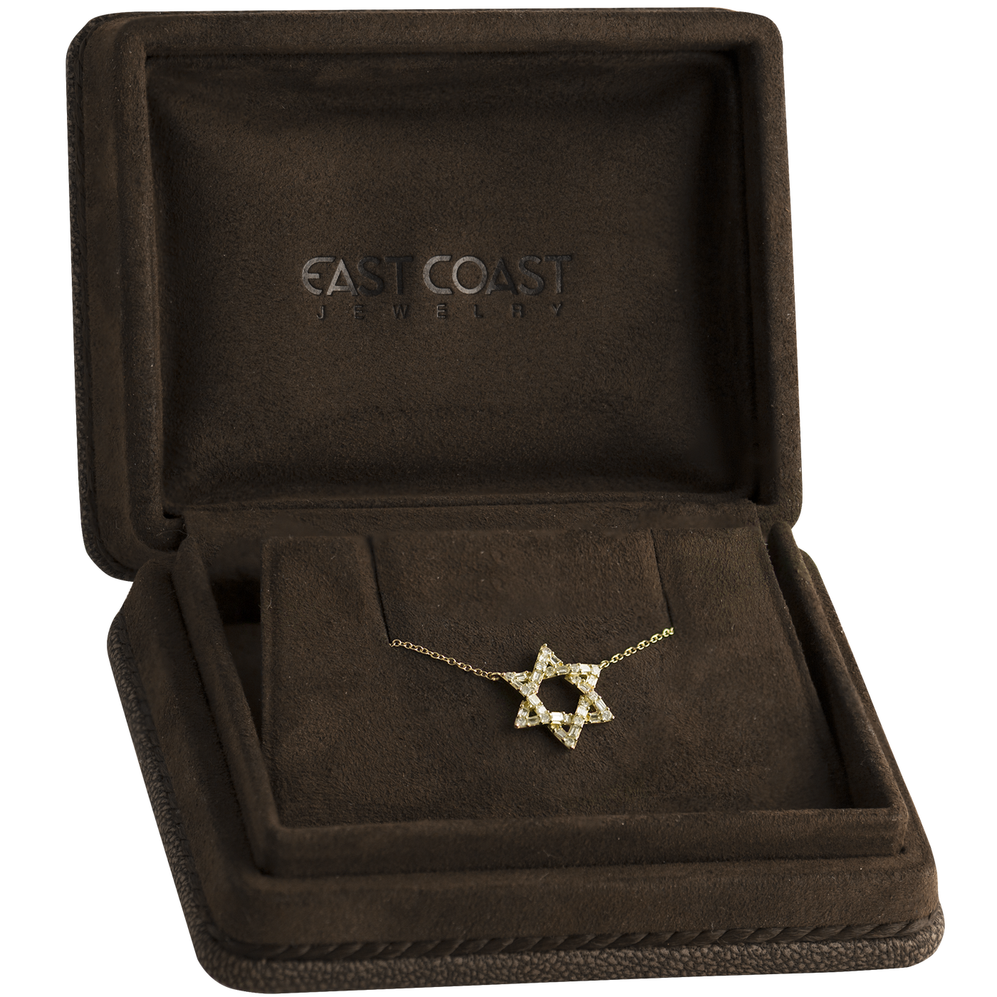 14K Yellow Gold 0.28ct Diamond Star of David Necklace