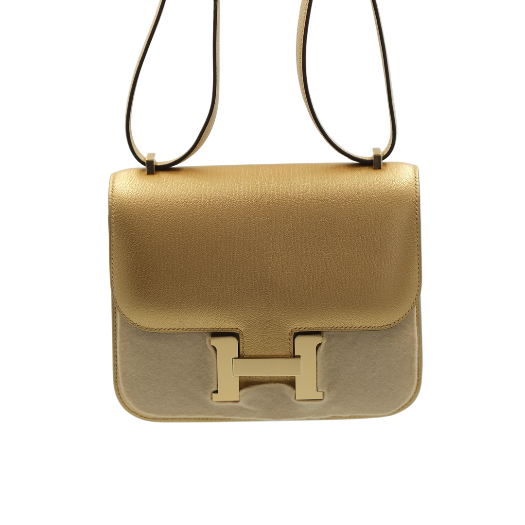 Hermes 2025 Constance 18 Dore Chevre Chamkilight Permabrass