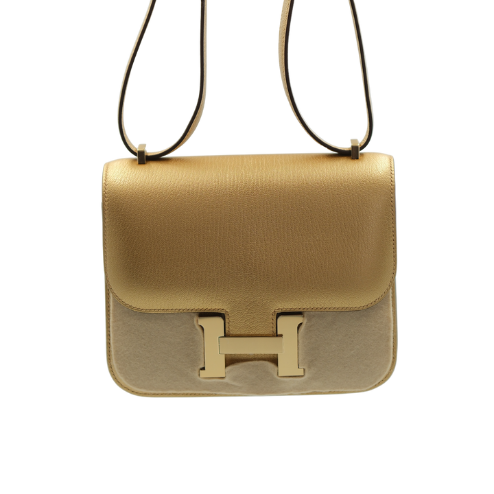 Hermes 2025 Constance 18 Dore Chevre Chamkilight Permabrass