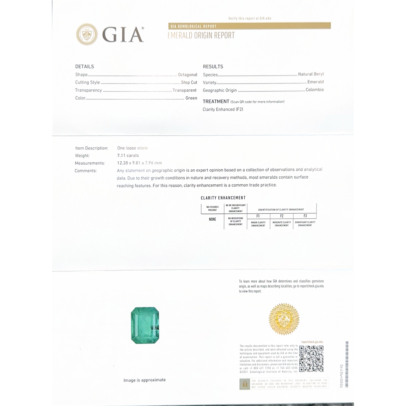 7.11-Carat Colombian Emerald Ring