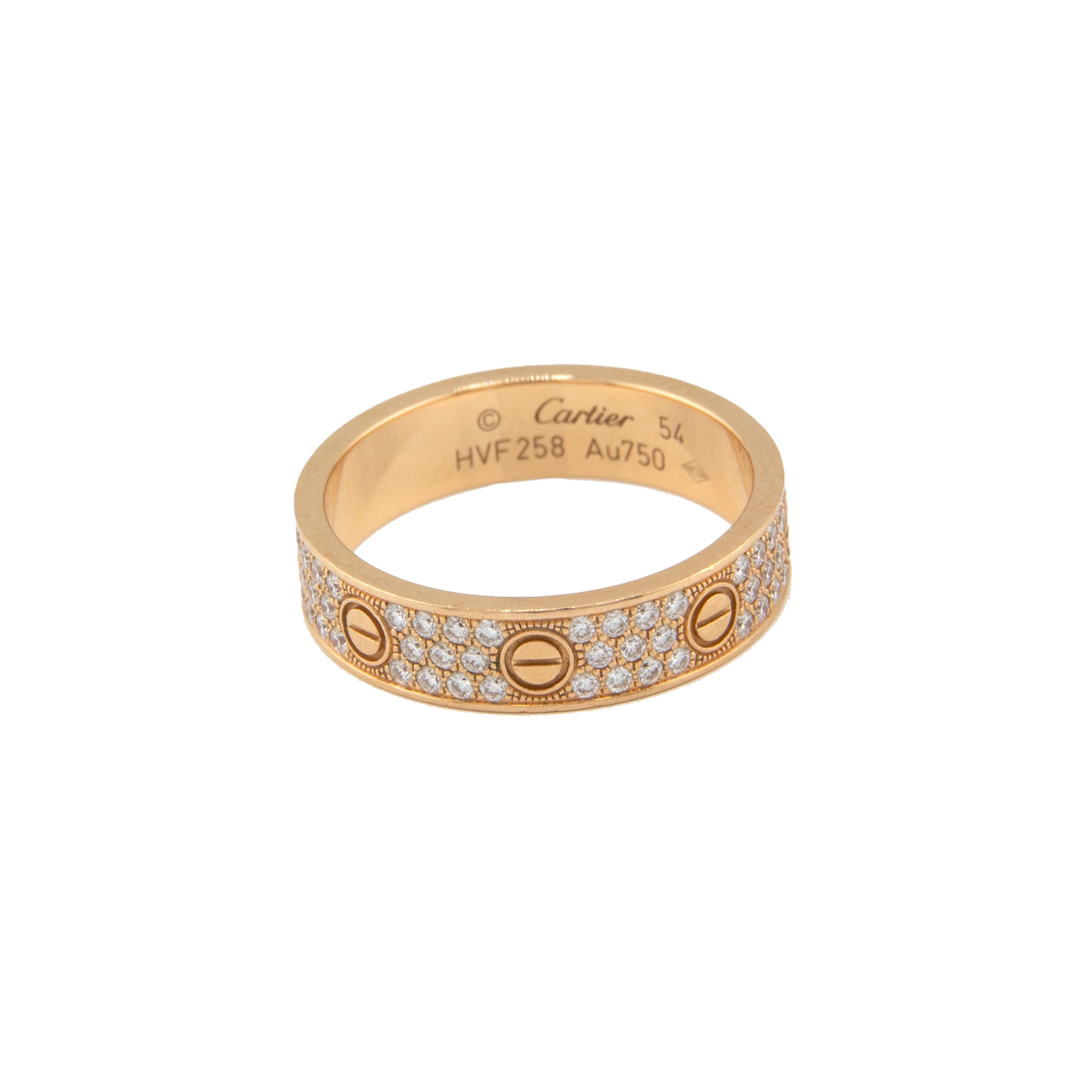 Cartier 18K Rose Gold Diamond Love Ring