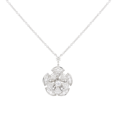 Bulgari 18K White Gold Diamond Diva's Dream Pendant Necklace