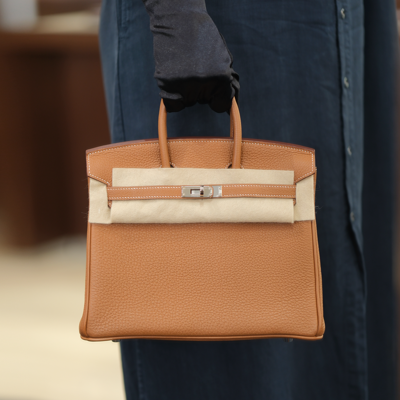 Hermes 2025 Birkin 25 Gold Togo with Palladium Hardware