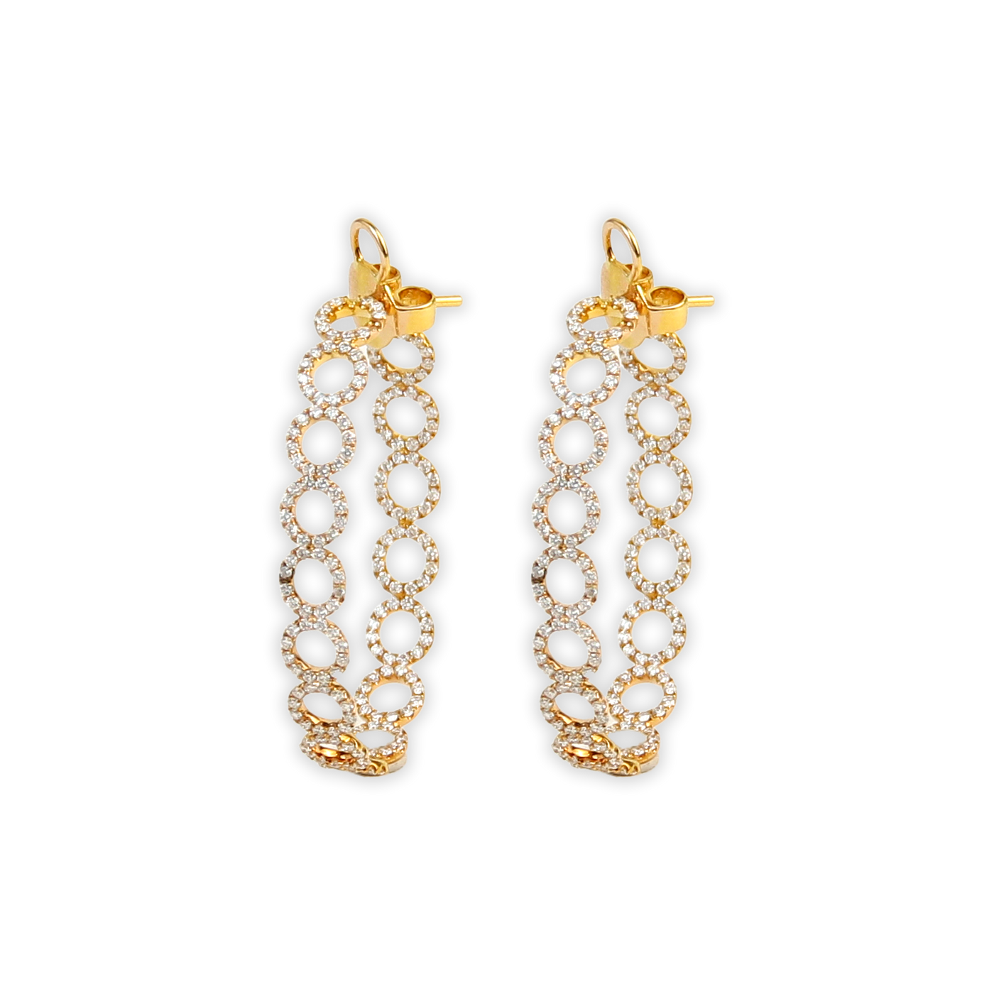 ECJ Collection 18K Rose Gold 2.13ctw Diamond Earrings