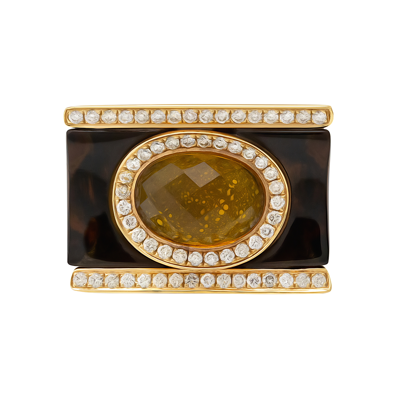 ECJ Collection 18K Rose Gold Diamond & Citrine Ring