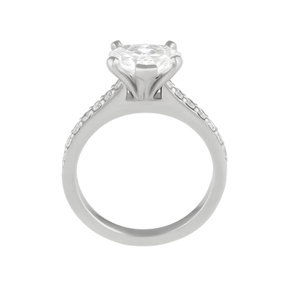ECJ Collection Platinum GIA Diamond Heart Engagement Ring 2.60ct.