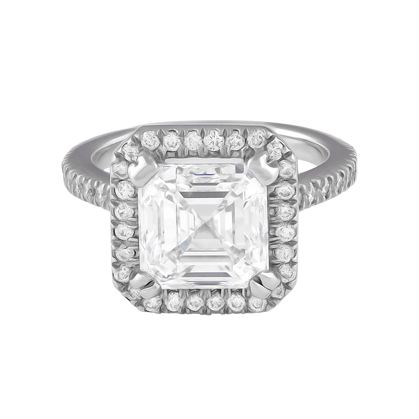 ECJ Collection Platinum GIA Diamond Ring 4.02ct.