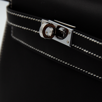 Hermes 2025 Kelly Mini Pochette Veau Swift Perso 00 with Palladium Hardware