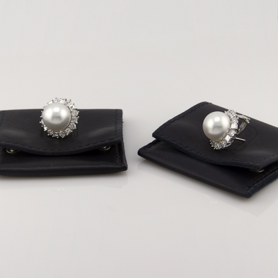 Harry Winston South Sea Pearl & Diamond Platinum Earrings