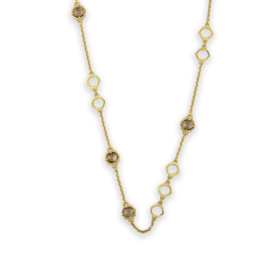 Judith Ripka 18K Yellow Gold Quartz Necklace