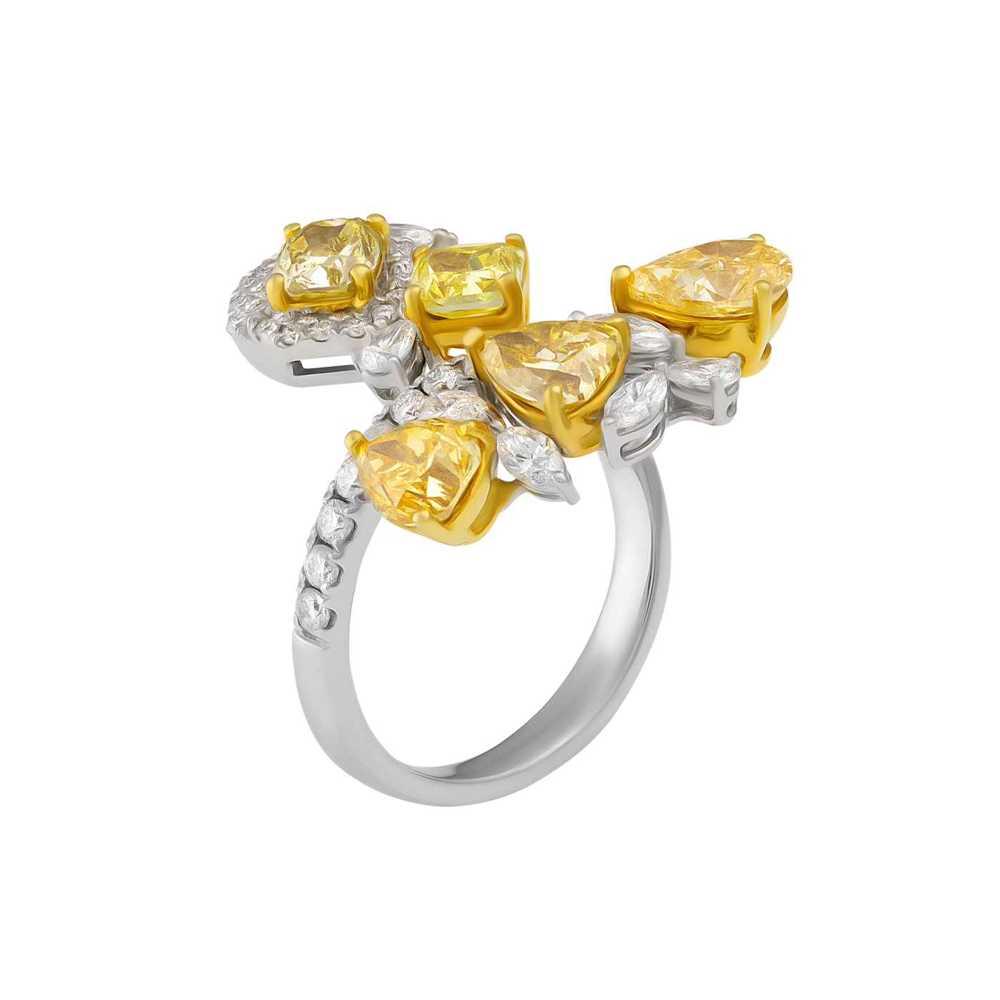 ECJ Collection 18K White Gold & 18K Yellow Gold GIA Diamond Ring