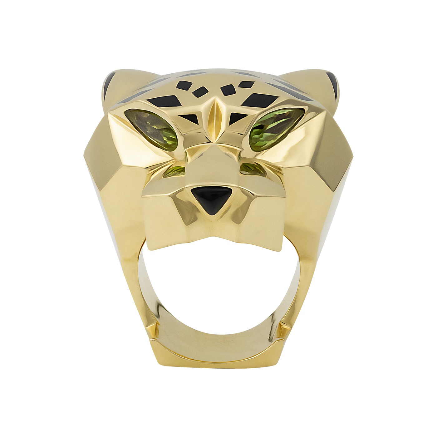 Cartier 18K Yellow Gold Peridot Panthere Ring