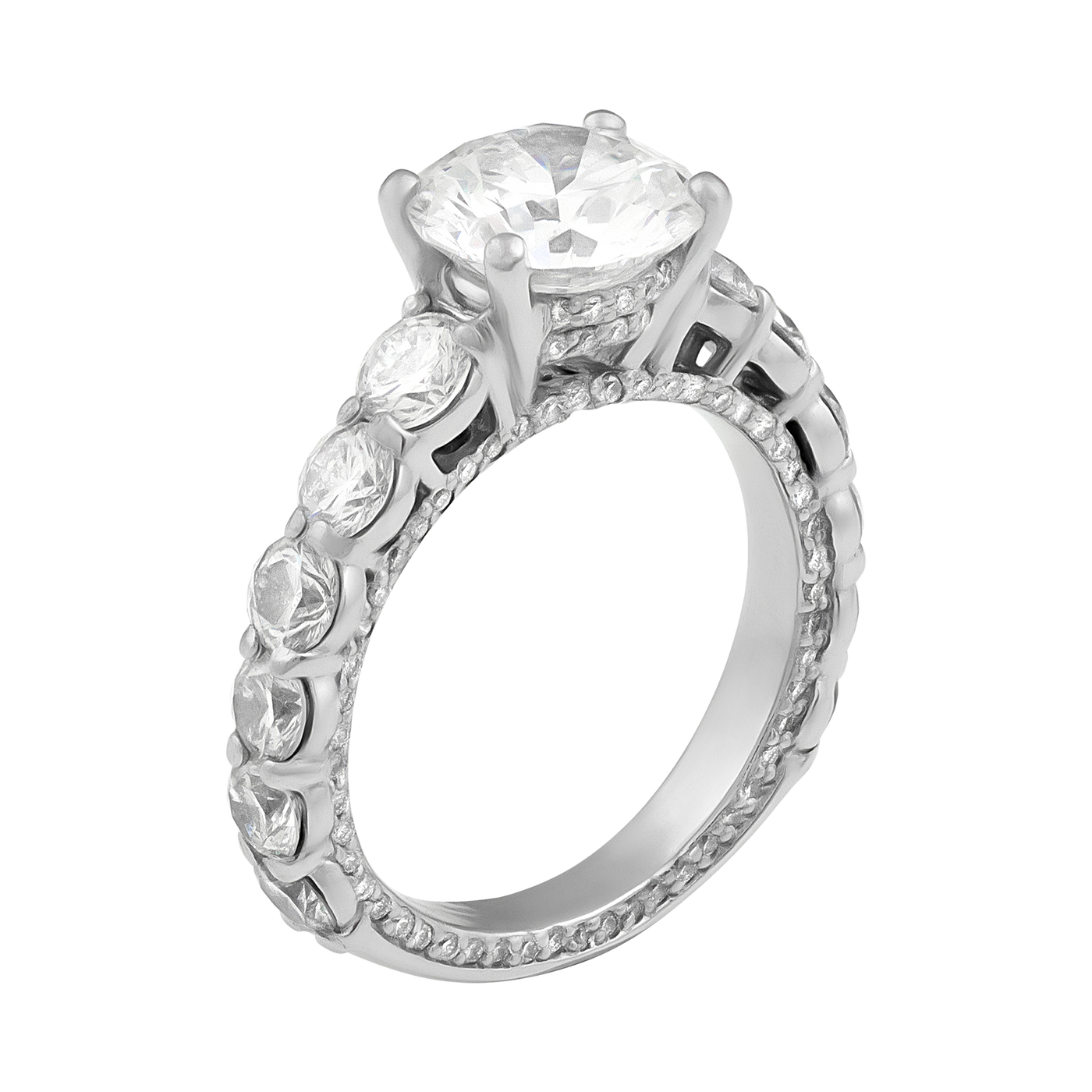 ECJ Collection Platinum GIA Diamond Engagement Ring 2.71ct.