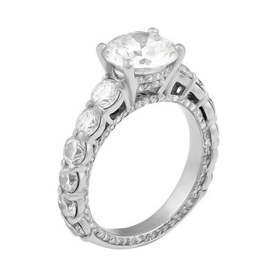 ECJ Collection Platinum GIA Diamond Engagement Ring 2.71ct.