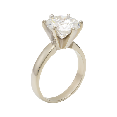 ECJ Collection 14K White Gold GIA Diamond Engagement Ring 4.32ct. tw