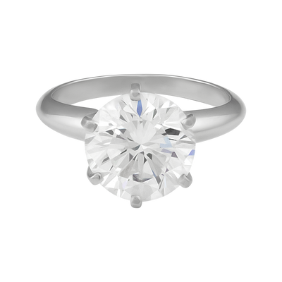 ECJ Collection Platinum GIA Diamond Engagement Ring 3.41ct. tw