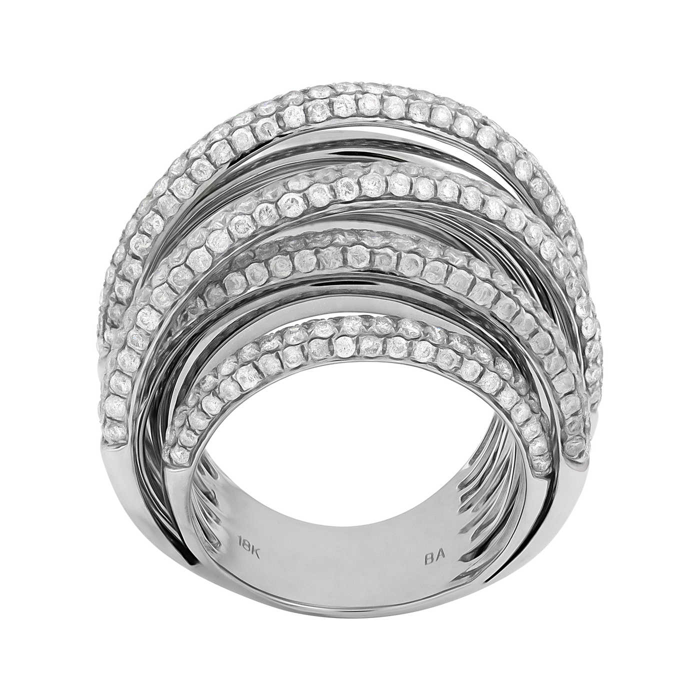 ECJ Collection 18K White Gold Diamond Ring 3.23ct. tw