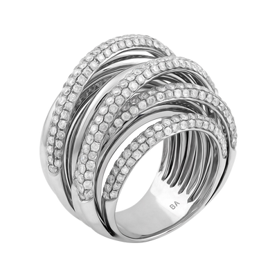 ECJ Collection 18K White Gold Diamond Ring 3.23ct. tw