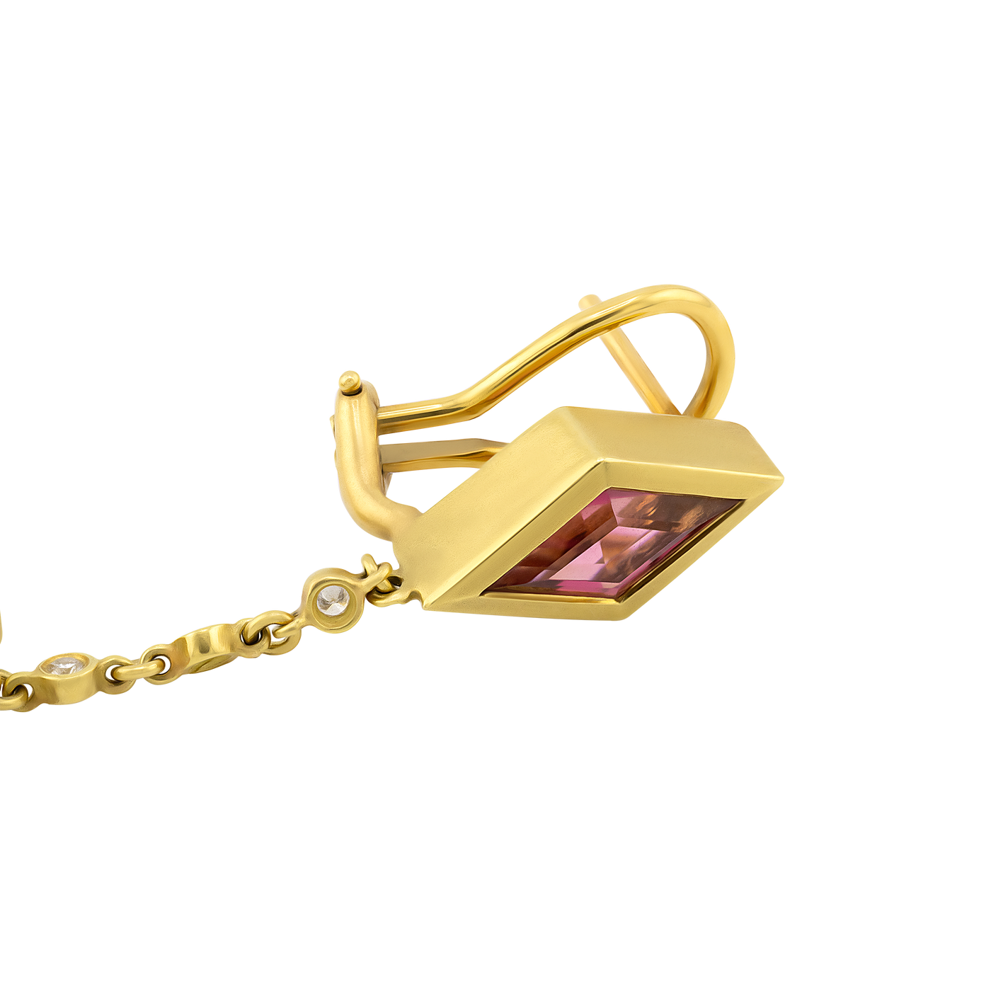 Barry Kieselstein-Cord 18K Yellow Gold Diamond & Sapphire Goddess Earrings