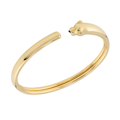 Cartier 18K Yellow Gold Peridot Panthere Bracelet