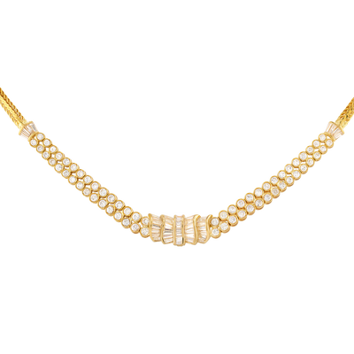ECJ Collection 18K Yellow Gold Diamond Necklace