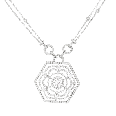 ECJ Collection 18K White Gold Diamond Necklace