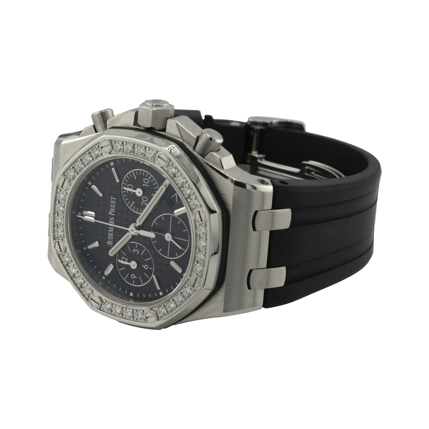 Audemars Piguet Royal Oak Offshore 26231ST.ZZ.D002CA.01 Lady Stainless Steel Black Dial Diamond Bezel