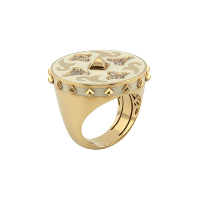 Nouvelle Bague 18K Yellow Gold Diamond Ring