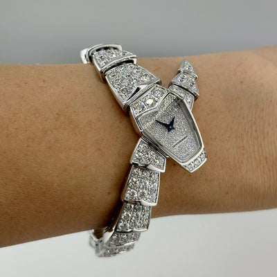 Bulgari Serpenti 18K White Gold with Diamonds