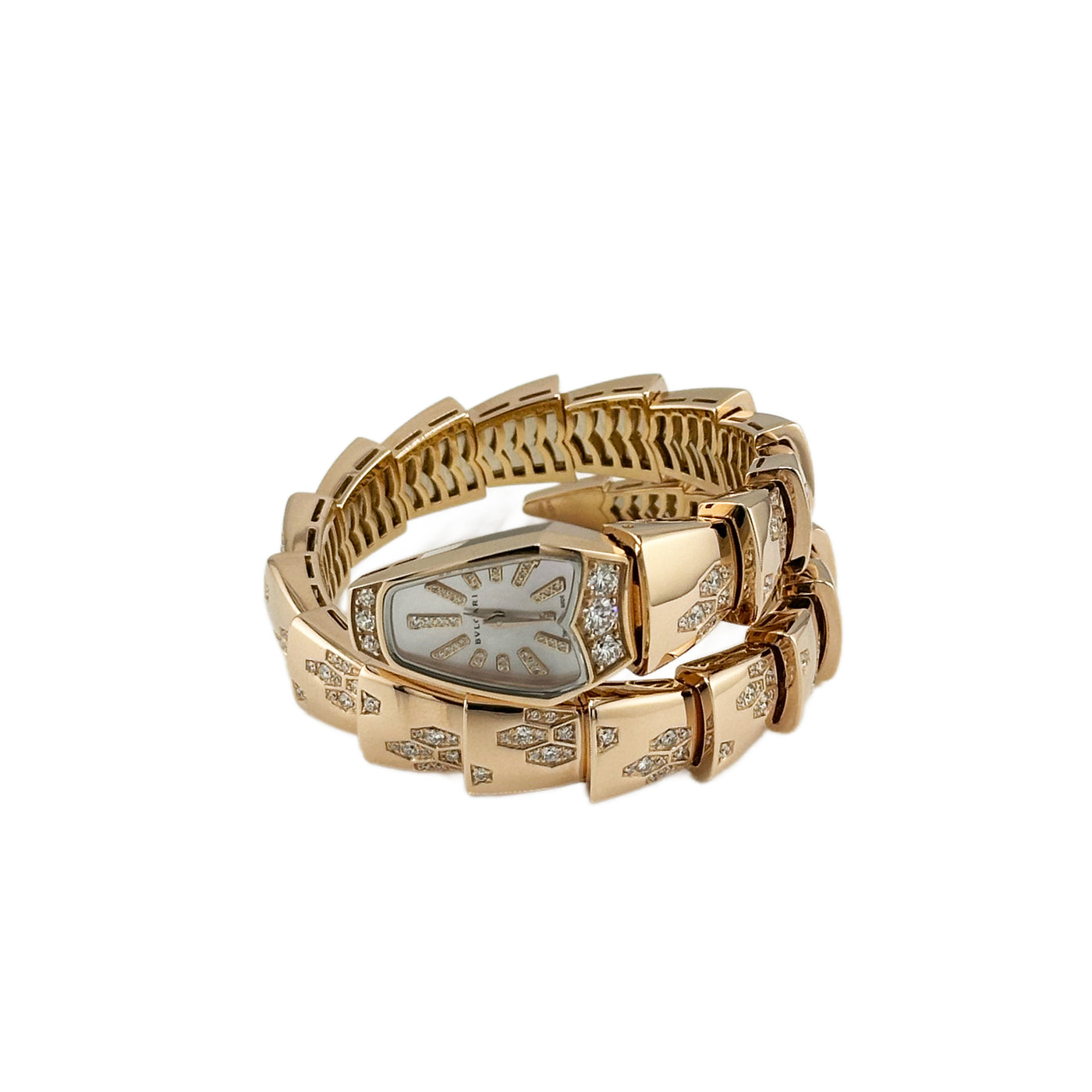 Bulgari Serpenti Tubogas 18K Rose Gold with Diamonds