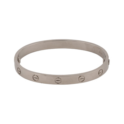 Cartier 18K White Gold Love Bracelet