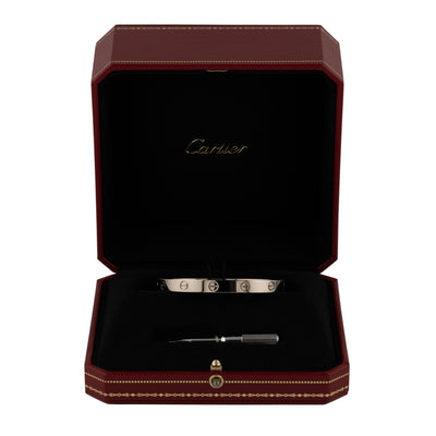 Cartier 18K White Gold Love Bracelet