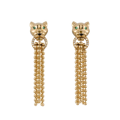 Cartier 18K Yellow Gold Panthère de Cartier Pendant Earrings