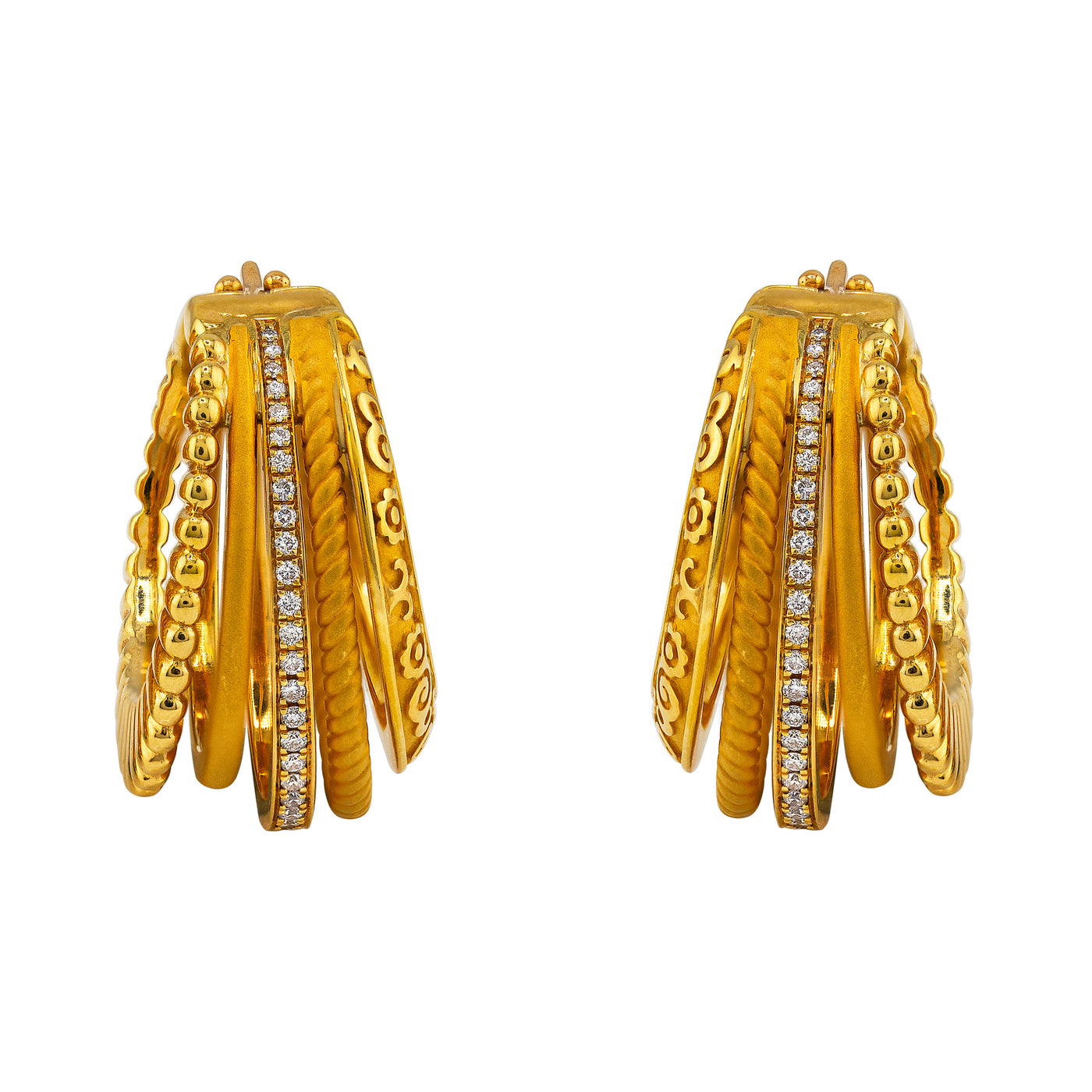Carrera Y Carrera 18K Yellow Gold Diamond Earrings 0.21ct. tw
