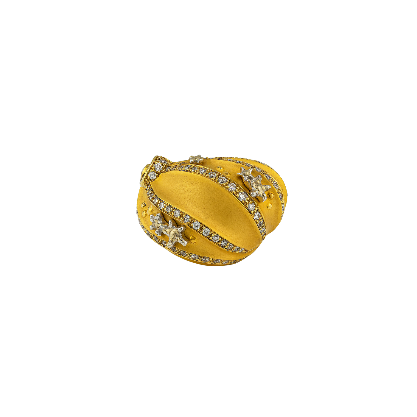 Carrera Y Carrera 18K Yellow Gold Shell Diamond Ring 0.62ct. tw