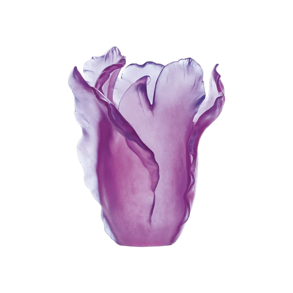 Daum Tulip Vase in Ultraviolet, Large