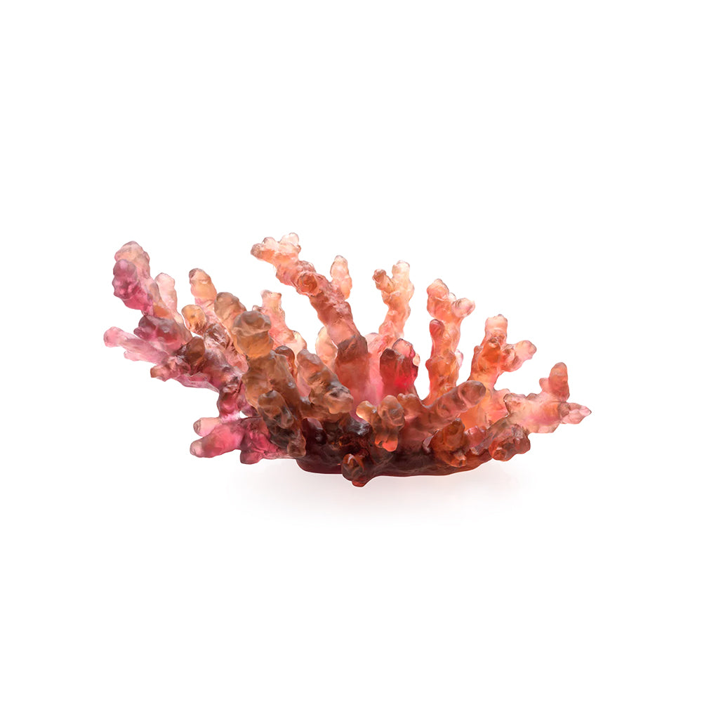 Daum Coral Sea Amber Red Bowl, Medium