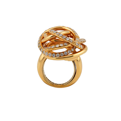 De Grisogono 18K Rose Gold Diamond Flower Ring