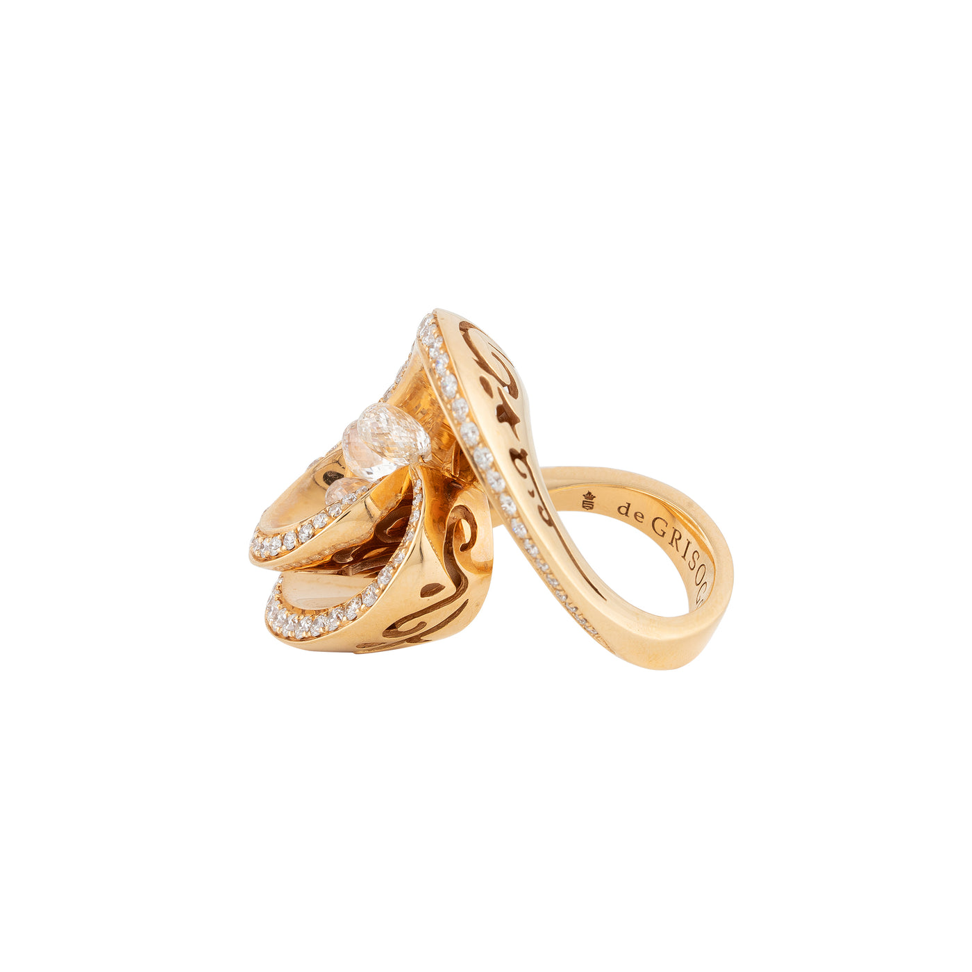 De Grisogono Chiocciolina 2.37ct Diamond Gold Ring