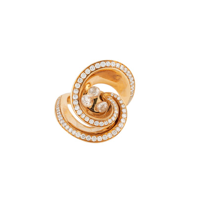 De Grisogono Chiocciolina 2.37ct Diamond Gold Ring