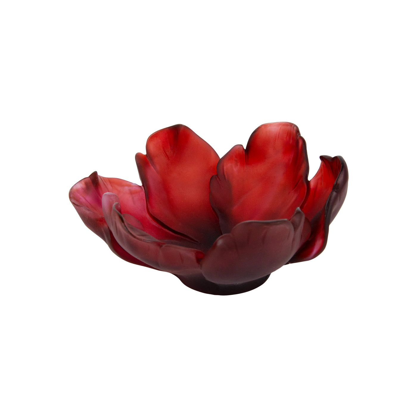 Daum Small Tulip Bowl in Red