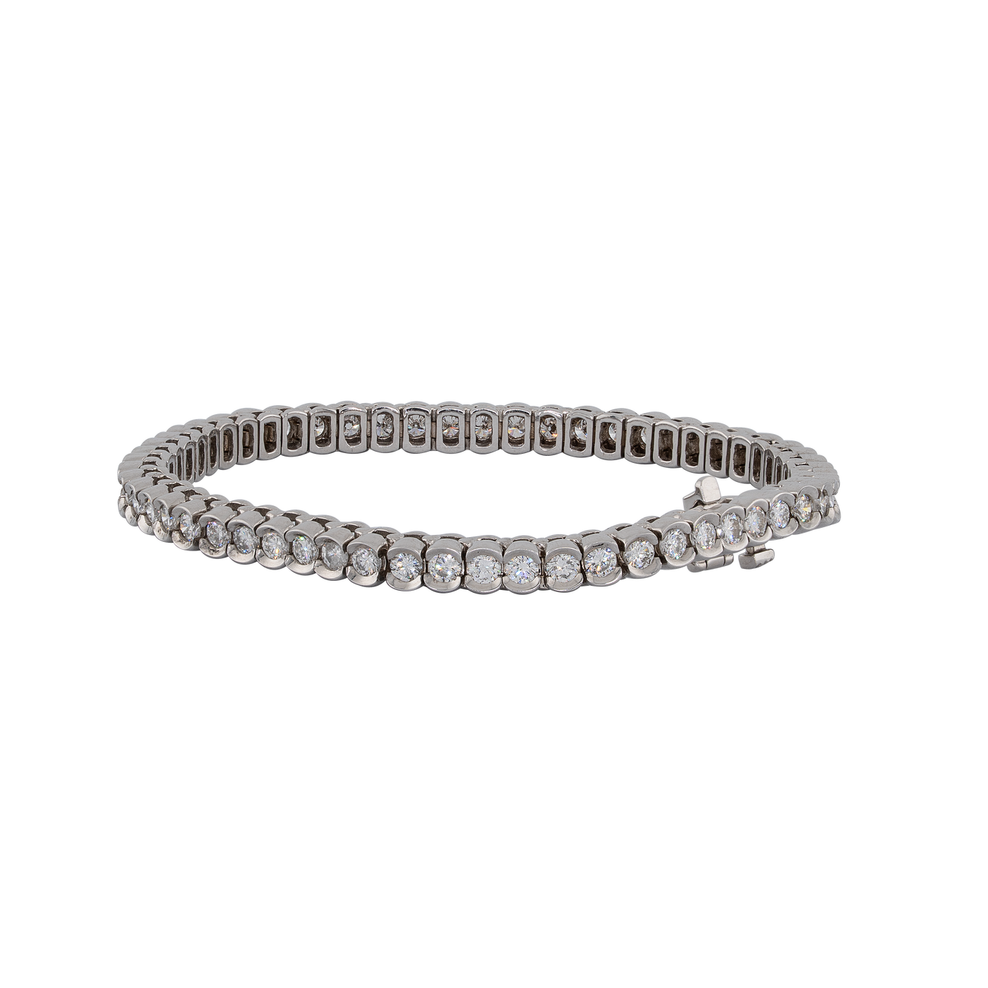 ECJ Collection 14K White Gold 4.60ctw Diamond Tennis Bracelet