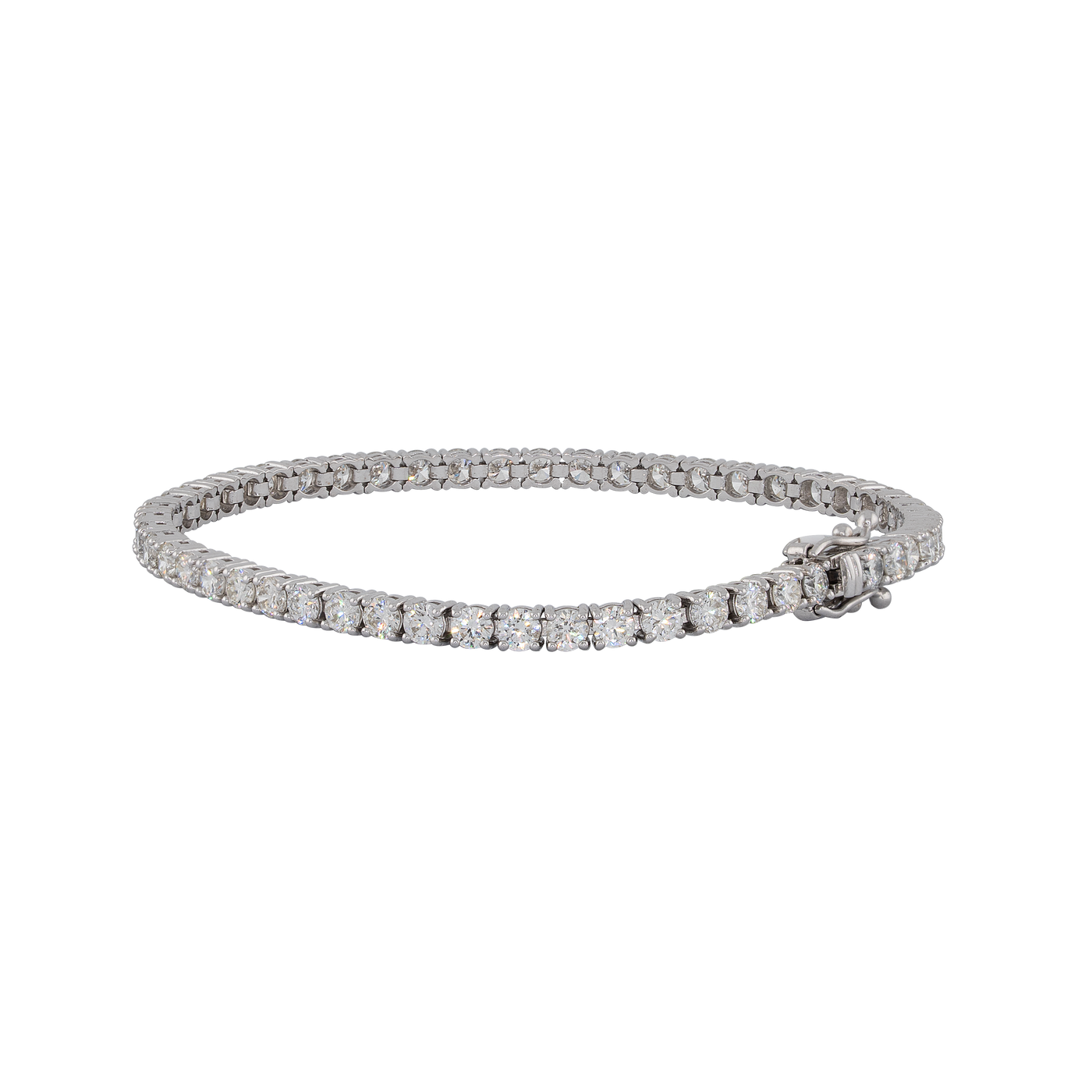 ECJ Collection 14K White Gold 5.79ctw Diamond Tennis Bracelet