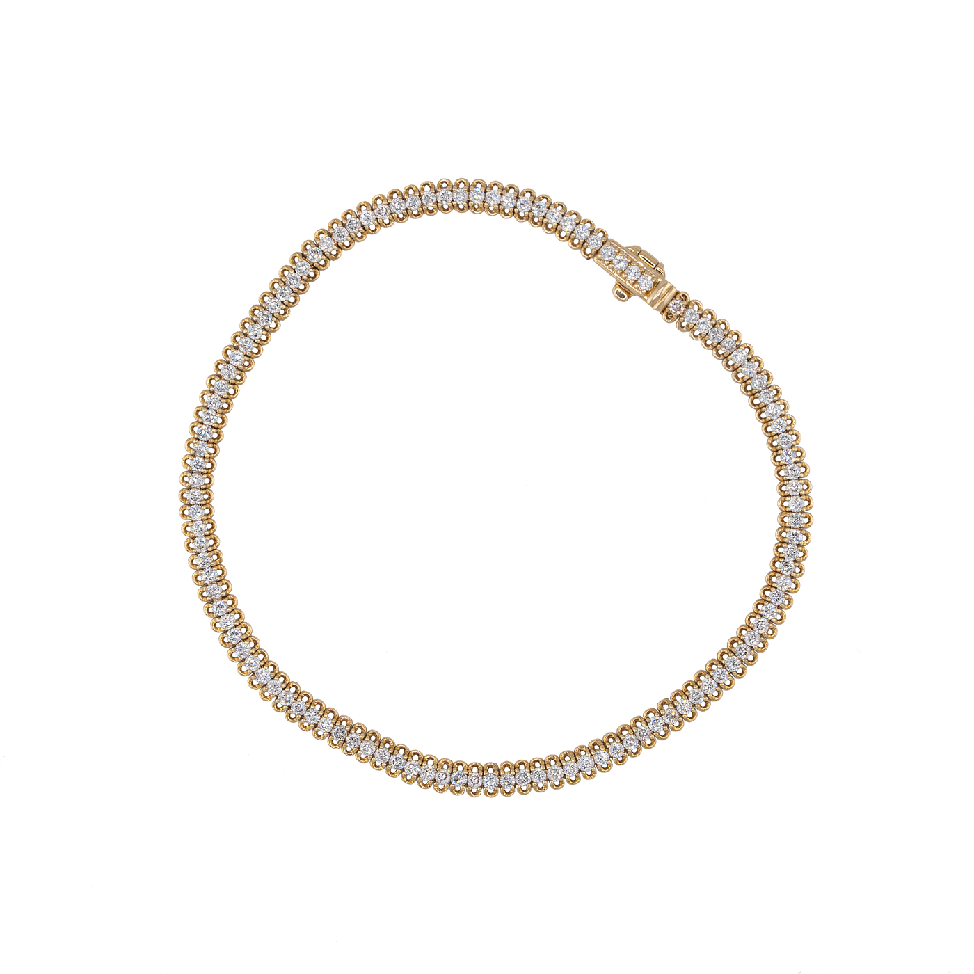 ECJ Collection 14K Yellow Gold 1.60ctw Diamond Tennis Bracelet