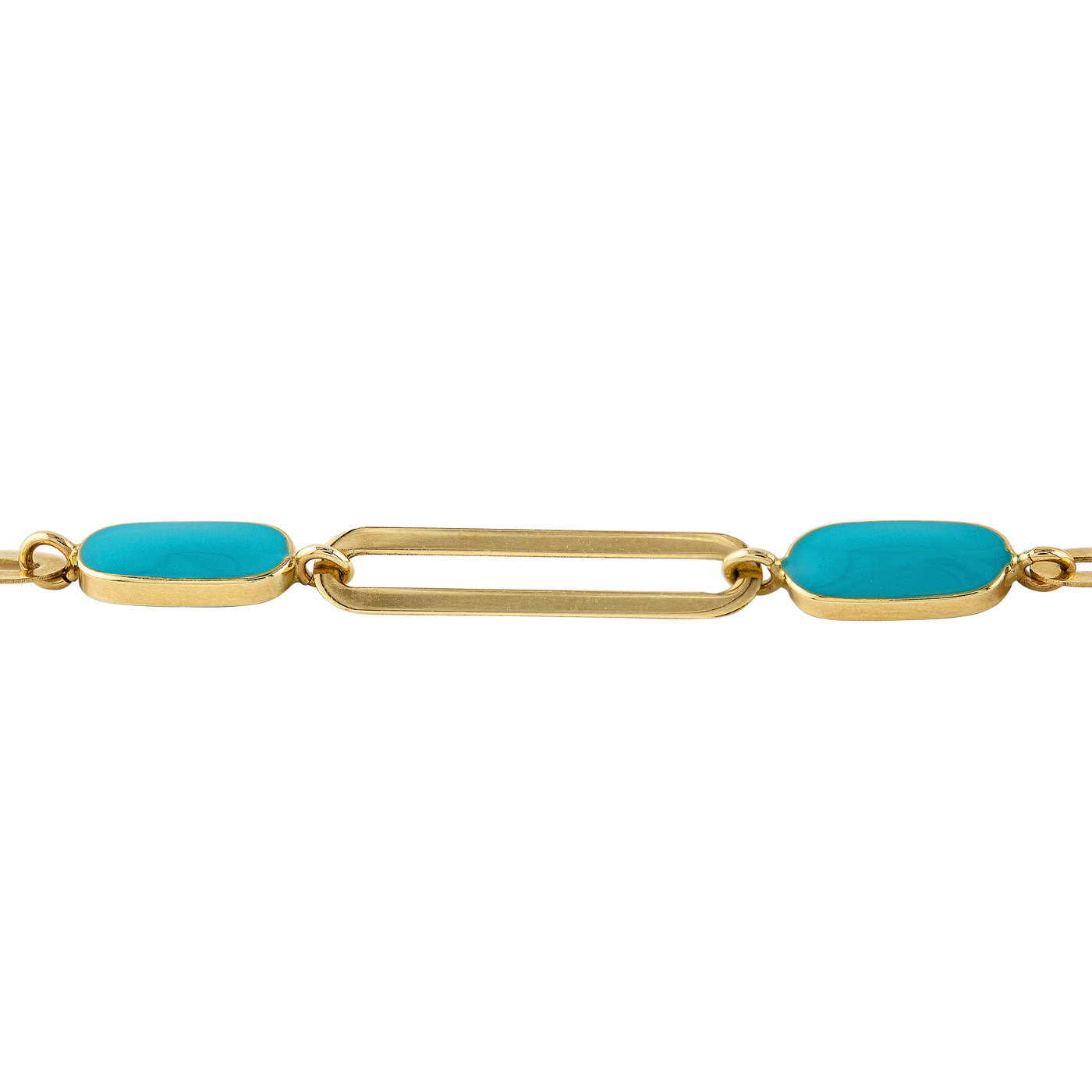 Turquoise Enamel Grande Clip Necklace