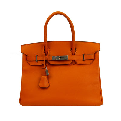 Hermes Birkin 30 Orange Epsom with Palladium Hardware