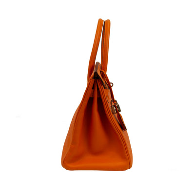 Hermes Birkin 30 Orange Epsom with Palladium Hardware