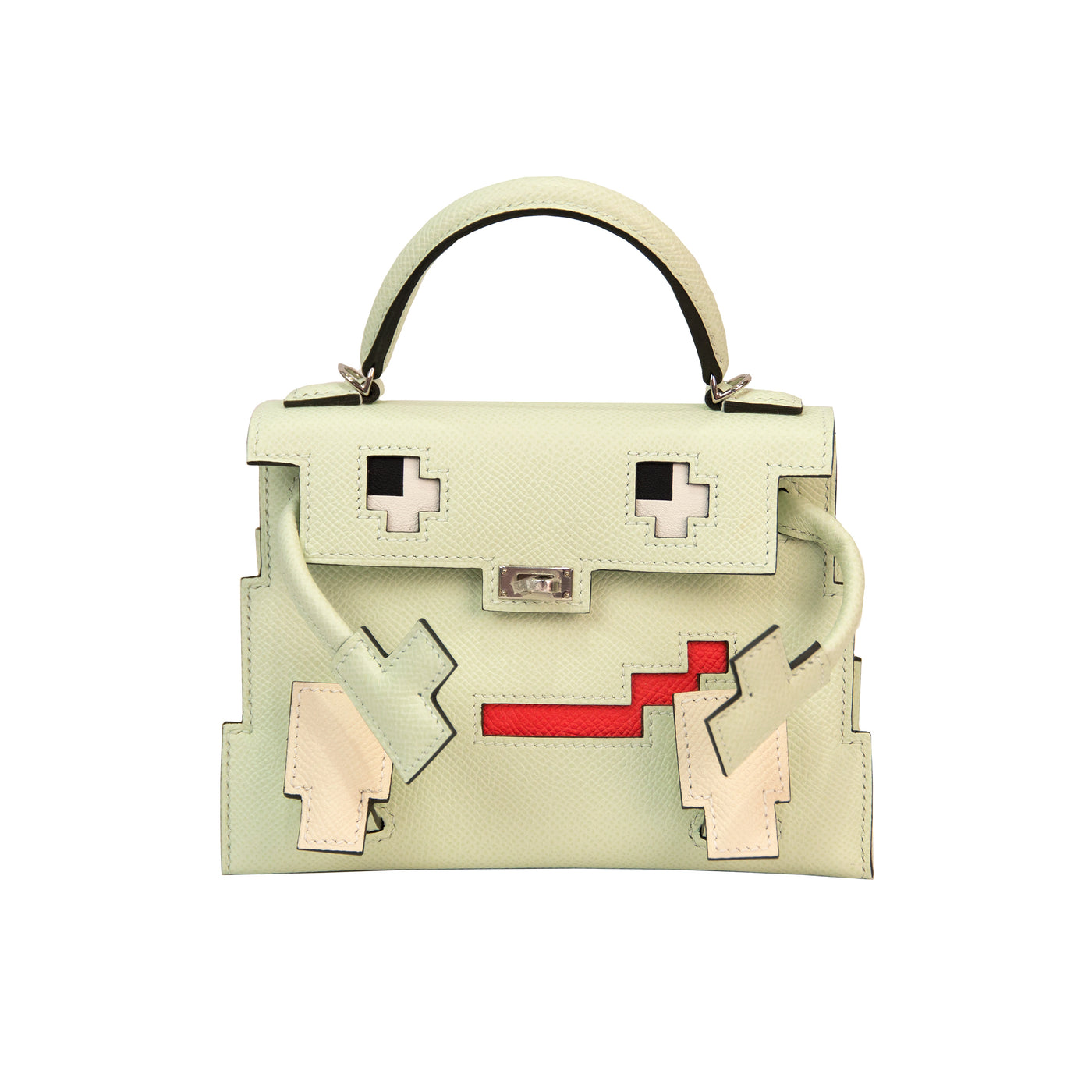 Hermes "Quelle Idolle" Picto Kelly Doll Vert Fizz Epsom Palladium Hardware