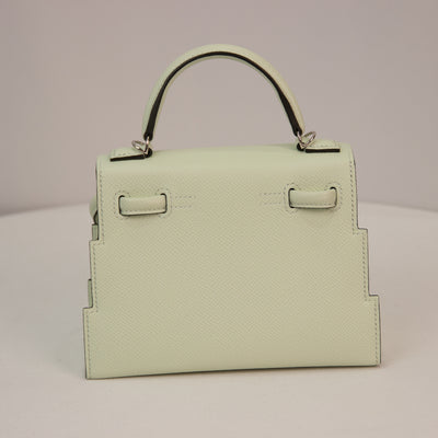 Hermes "Quelle Idolle" Picto Kelly Doll Vert Fizz Epsom Palladium Hardware